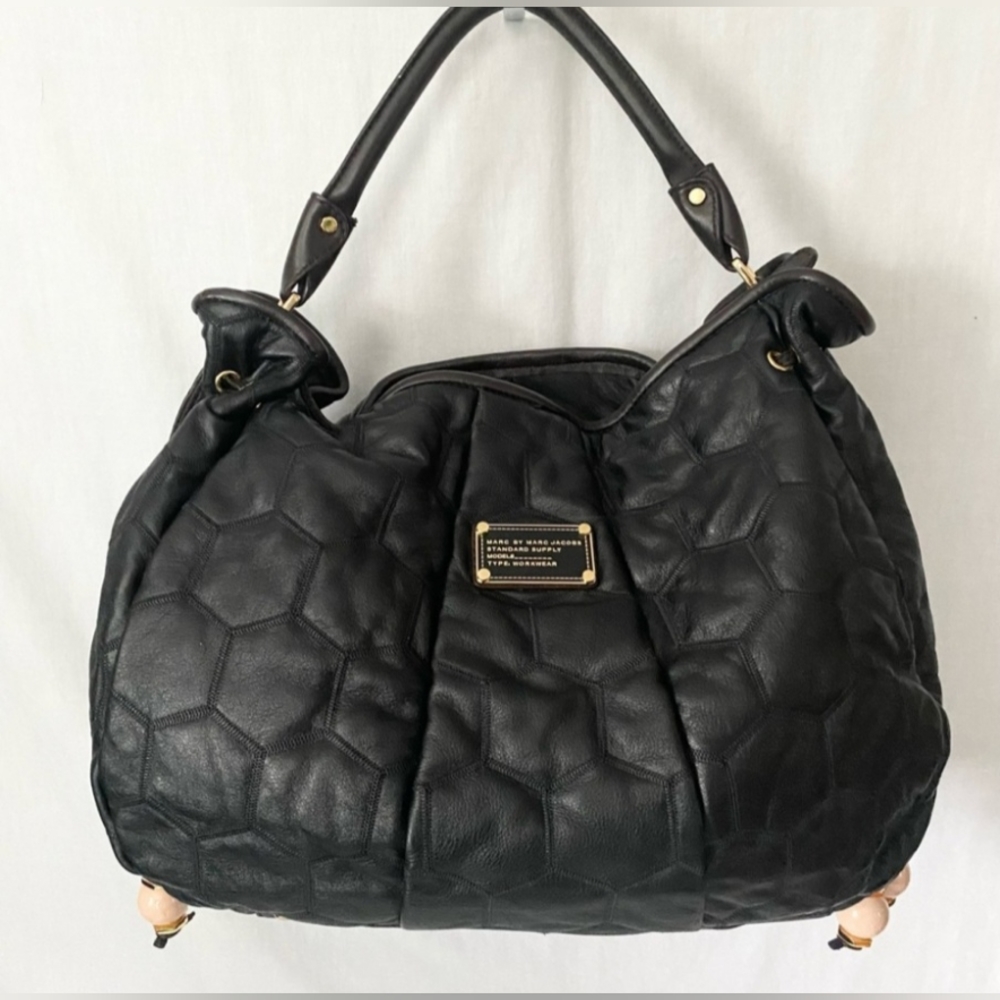 Marc By Marc Jacobs Hobo Black Leather Shoulder Bag EUC